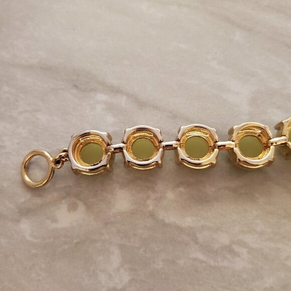 ✨ J.Crew Green Rhinestones Crystals Dot Statement Bracelet ✨ - Picture 7 of 10